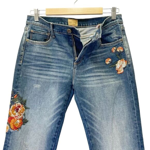 Driftwood Audrey Embroidered Boho Floral Straight Leg Jeans Women’s Size 28 | 6 - Picture 9 of 14